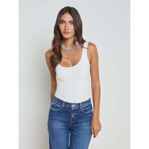 L'AGENCE Nica Scoopneck Bodysuit Size SWhite / S
